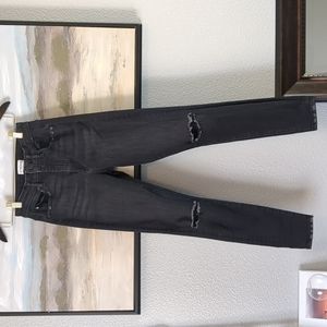 The Drop Distressed Skinny Jean Faded Carbon Wash Size 24